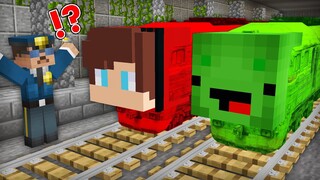 How Mikey & JJ Shapeshift to SCARY METRO TRAIN in Minecraft ? SCARY TRAIN !(Maizen Mizen Mazien)