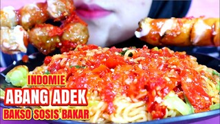 ASMR INDOMIE ABANG ADEK CABE PEDAS + BAKSO SOSIS BAKAR | ULUL ASMR MUKBANG INDONESIA