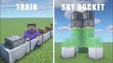 3 Simple Redstone Build Working Vehicles in Minecraft