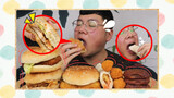 [Mukbang] Dikata palsu, kubuat mukbang 4 burger dan kebab tanpa edit.