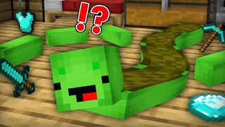 How Mikey & JJ Survive Without Arms and Legs in Minecraft ? Mikey Became Worm (Maizen Mizen Mazien)