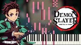 Demon Slayer Opening 1 [ Kimetsu no Yaiba OST ] - Piano Tutorial [ Synthesia Cover ]