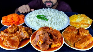 SPICY MUTTON CURRY, FISH CURRY, EGG FRY, RICE, SALAD ASMR MUKBANG EATING | BIG BITES | #LiveToEATT