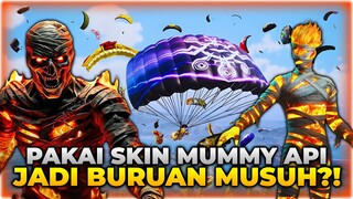 EKSPERIMEN NYALAIN RP DI PESAWAT PAKAI SKIN MUMMY API ,BUSET LANGSUNG JADI BURUAN MUSUH -PUBG MOBILE