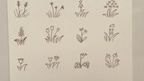 Simple strokes of small flowers