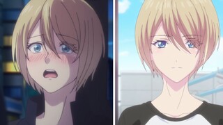 "A handsome girl can also be shy sometimes, so cute~"