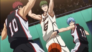 The classic last 30 seconds of Kagami and Kuroko make Midorima fall || Kuroko SS1