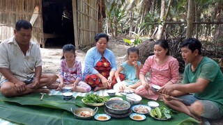 Cá Lóc Đồng Nấu Canh Chua Bắp Chuối Khô Lù Đù Chiên Tươi| TKQ & Family T535