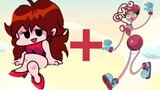 FNF Girlfriend + Mom long legs= ? |Poppy Playtime animations