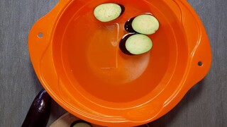 cà tím um đậu hũ non .Món chay.
