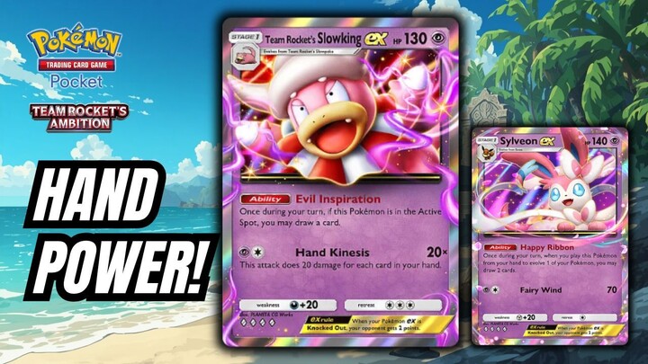 HUGE HAND = MASSIVE DAMAGE! Team Rocket’s Slowking ex + Sylveon ex Deck | Pokemon TCG Pocket