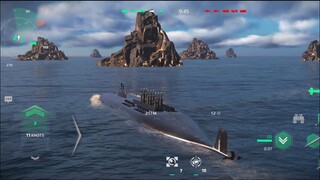 Modern Warships: high HP submarine CN TYPE 100 in action.