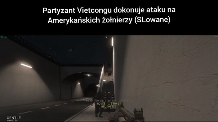 Partyzant Vietcongu dokonuje ataku na Amerykańskich żołnierzy