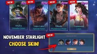 CHOOSE STARLIGHT SKIN! NOVEMBER FREE STARLIGHT AND REWARDS! 2021 NEW EVENT | MOBILE LEGENDS