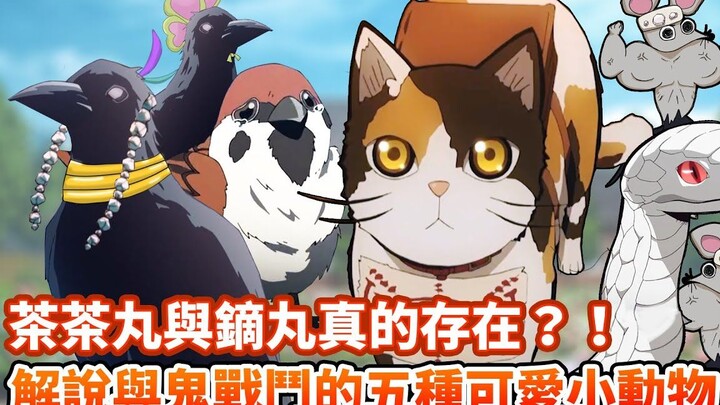 【鬼滅之刃】最可愛的小動物特輯，茶茶丸與愈史郎竟然是情敵！ 鏑丸與小芭內真正家人的羈絆 ｜啾太郎、茶茶丸、鏑丸、肌肉鼠、鎹鴉｜