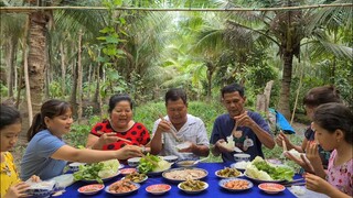 Làm Dĩa Thịt Luộc Ăn Kèm Dưa Leo Chuột Cuốn Bánh Tráng Rau Sống Cực Kỳ Ngon | TKQ & Family T1078