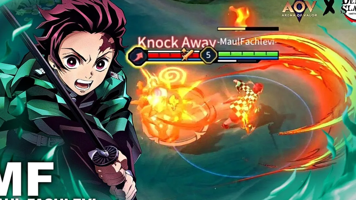 สกินใหม่ Collaboration AOV x DEMON SLAYER Yan Tanjiro Skin