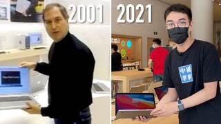 [أوزاوا] ما مقدار التغيير الذي طرأ على متاجر Apple بين العشرين عامًا الماضية واليوم؟