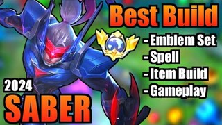 SABER BEST BUILD 2024 | TOP 1 GLOBAL SABER BUILD | SABER - MOBILE LEGENDS | MLBB (Part 2)