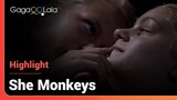 First kiss she kissed a girl and she liked it in Swedish coming-of-age lesbian film "She Monkeys".