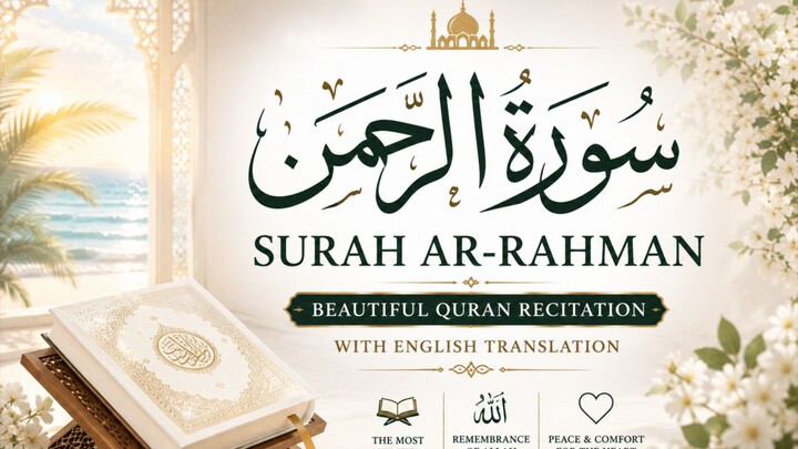 Surah Ar-Rahman | Beautiful Quran Recitation | Arabic & English Translation