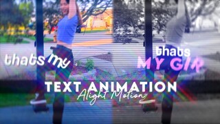 Text animation on Alight Motion. [ Æ inspired ] tutorial