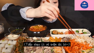 Mukbang mì trộn ức bò, gỏi #anngon