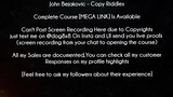 John Bejakovic Course Copy Riddles download