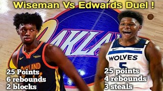 James Wiseman Vs Anthony Edwards Duel! Highlights 🔥🔥