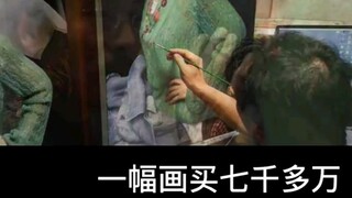 Look at Leng Jun's paintings with a magnifying glass, and you will understand why they can be sold a