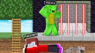 Maizen ESCAPES from MIKEY'S PRISON - Funny Story in Minecraft (JJ and)