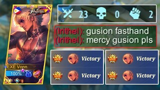 GUSION ROBOTIC FINGERS + HIGH IQ MOVES = AUTO WINSTREAKKKKKK!!