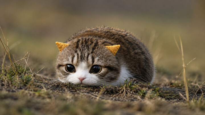 After three months, we finally captured rare footage of the Cheetos Cat.