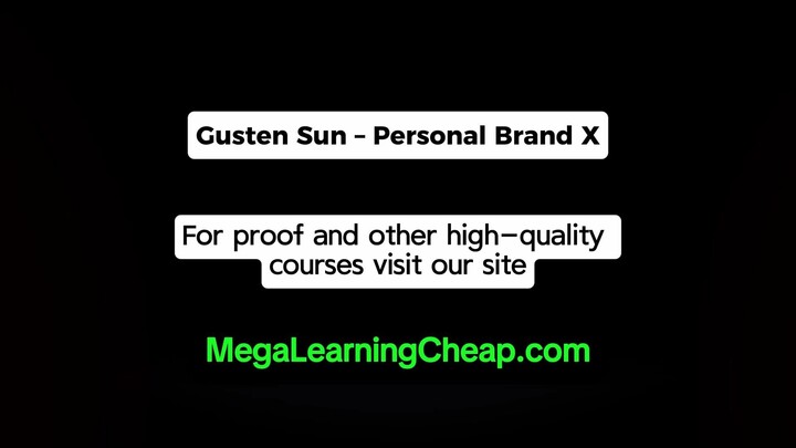 Gusten Sun – Personal Brand X