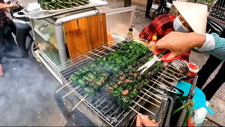 Xe bò nướng lá lốt 8k đơn giản nhưng cực ngon, chiều nào cũng đông nghịt khách