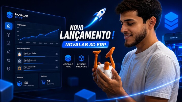 CONHEÇA SUA NOVA GESTÃO DE IMPRESSORA 3D - LANÇAMENTO!!