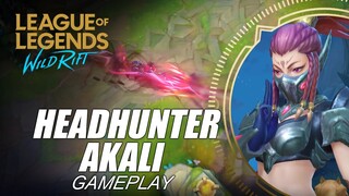 Headhunter Akali Gameplay - WILD RIFT