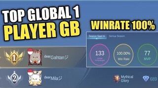 MOONTON HARUS TAU! TOP GLOBAL 1 TIDAK PERNAH KALAH WINRATE 100% !! DUO BUCIN PLAYER GB