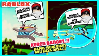 KAPAL HIU BIKIN BANG BOY AUTO HARTA KARUN - ROBLOX BUILD A BOAT FOR TREASURE