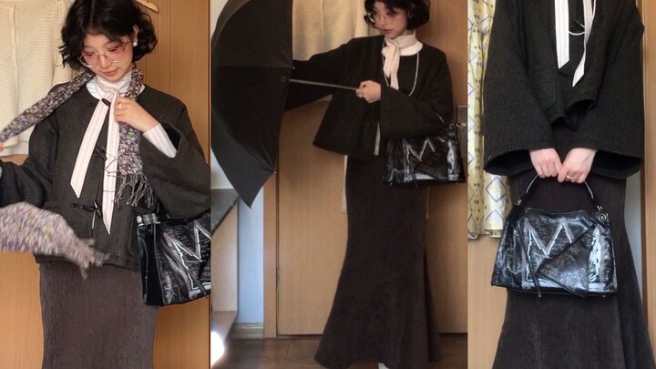 Aaaah, I just love this Showa-era Japanese fashion☆*:.｡._ outfit!!
