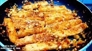 cách làm SƯỜN NON CHAY CHIÊN SẢ ỚT thơm ngon tại nhà - món ngon dễ làm