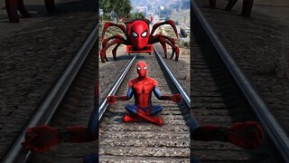 GTA V: SPIDER CHOO CHOO TRAIN VS SPIDER MAN #shorts