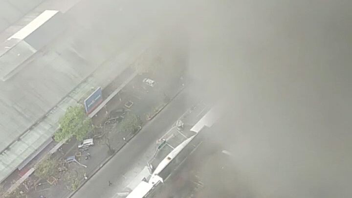 Sunog sa Araneta Top view kanina lang Feb9.