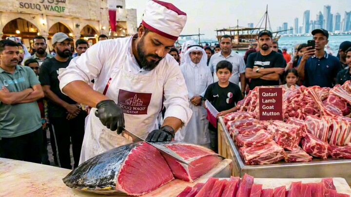 cutting tuna