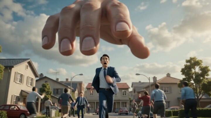 The Giant Hand Just Appeared… 😱🏙️ #Shorts