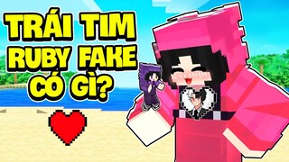 Noob Ruby Thử Thách 24h Đột Nhập Vào “ Trái Tim Thích Và Ghét “ Của RUBY FAKE Trong Minecraft !