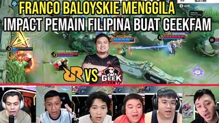 REACTION STREAMER! DEBUT BALOYSKIE DI MPL INDO FRANCONYA GAK NGOTAK - RRQ VS GEEK FAM MPL ID