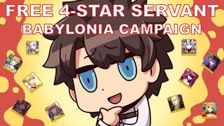 Fate Grand Order | Babylonia Anime Campaign - Free 4 Star Ticket! Top 3 SR Servants to Consider!