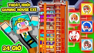YABUN THỬ THÁCH 24 GIỜ THOÁT KHỎI GAMING HOUSE KINH DỊ ĐÁNG SỢ TRONG LÀNG HERO TEAM MINECRAFT