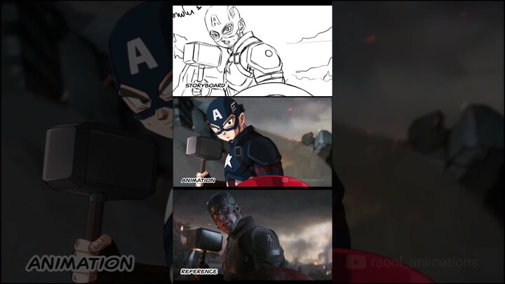 Thanos vs Captain America in DBZ animation style #dragonball #anime #akiratoriyama #goku #marvel